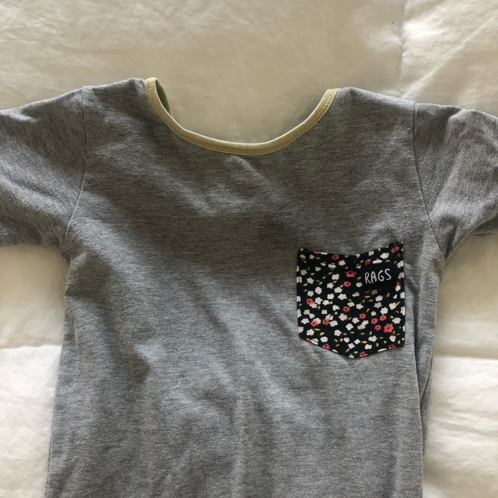 Rags to Raches Short Sleeve Pocket Rag Romper 2T